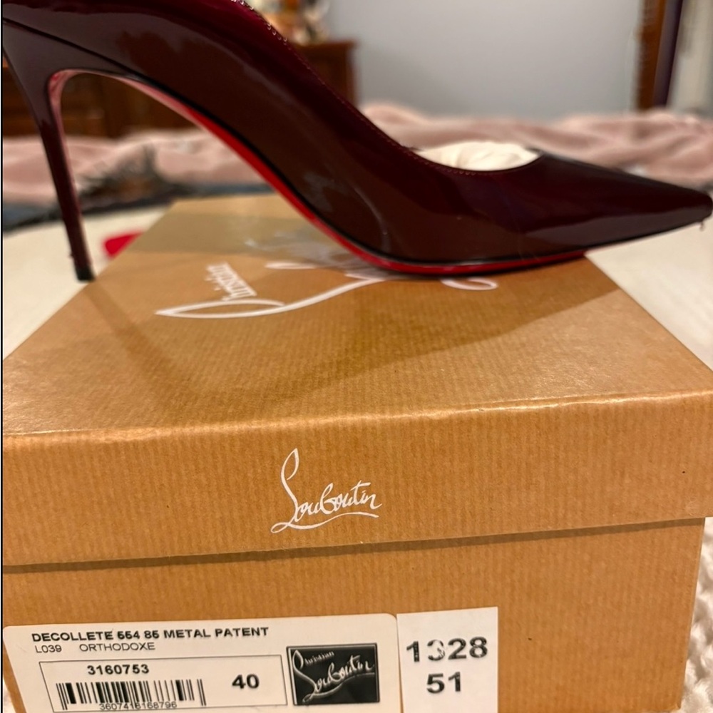 Christian Louboutin Dark Red Patent Heels